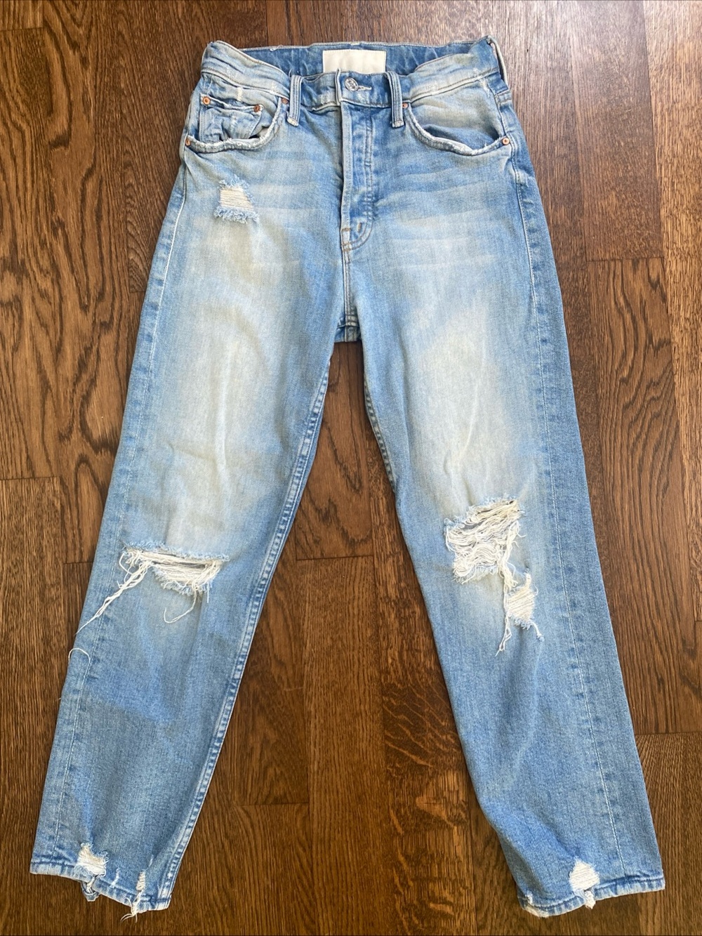 Mother Superior Denim Tomcat The Confession 25 Blue Jean Distressed Button Fly